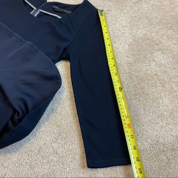 ALICE + Olivia Employed Navy blue peplum dress 10 - Picture 13 of 13